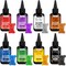 JDiction Glitter Colored UV Resin, 8 Colors Metallic UV Resin with Sparkling Effect, Hard Glitter UV Resin Kit for Jewelry Making, Colored Resin Casting and Coating, Crafts and Decoration